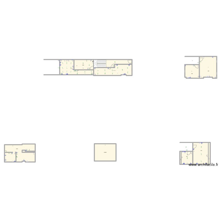 John Tubize. Plan de 12 pièces et 155 m2