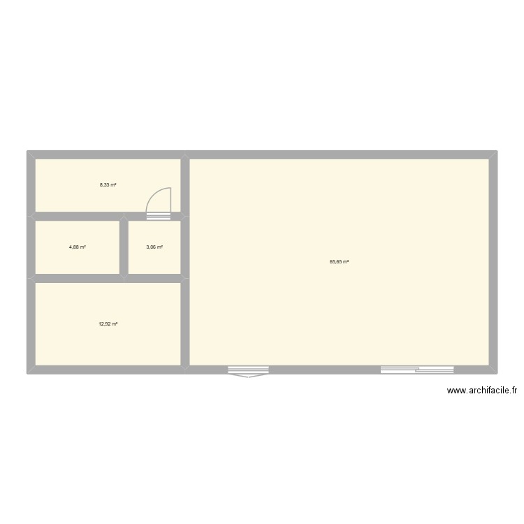vjrv. Plan de 5 pièces et 95 m2