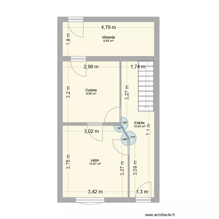Rubillard. Plan de 4  et 42 m²