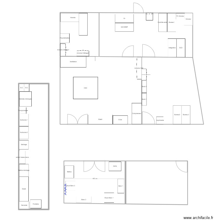 Diap travaux. Plan de 5 pièces et 116 m2