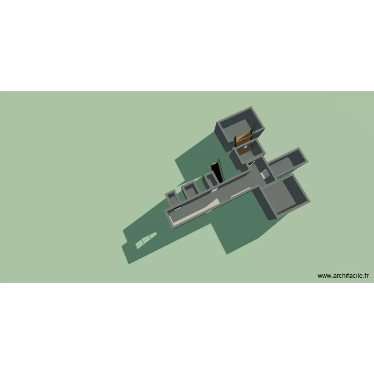 SOUS SOL. Plan de 8  et 65 m²