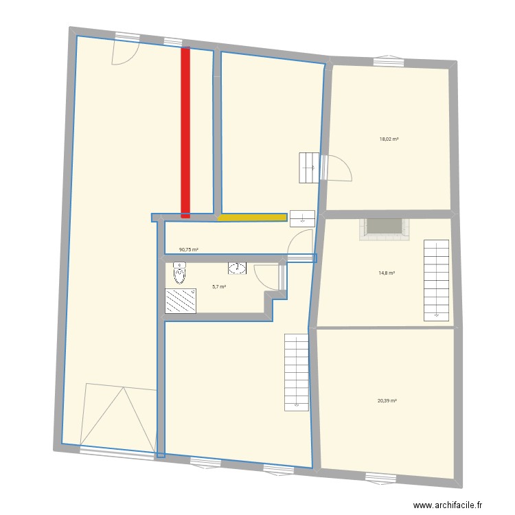 atti cote 2020 ETAGE prototype 2025 mars. Plan de 7 pièces et 566 m2