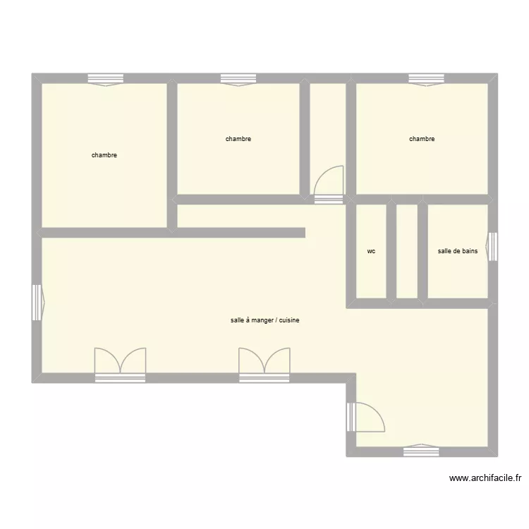 GUIRAO &eacute;tat initial. Plan de 8  et 96 m²