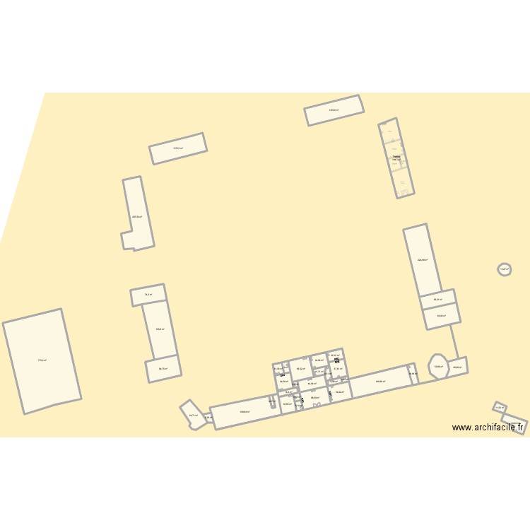 Domaine Saint Augustin. Plan de 90 pièces et 6534 m2