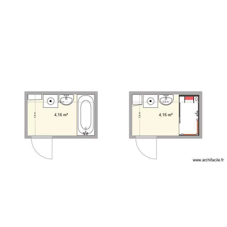 LJu. Plan de 2  et 8 m²