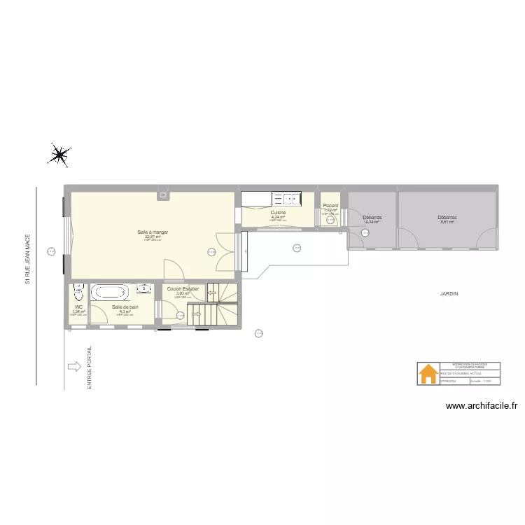 ETAT ACTUEL . Plan de 