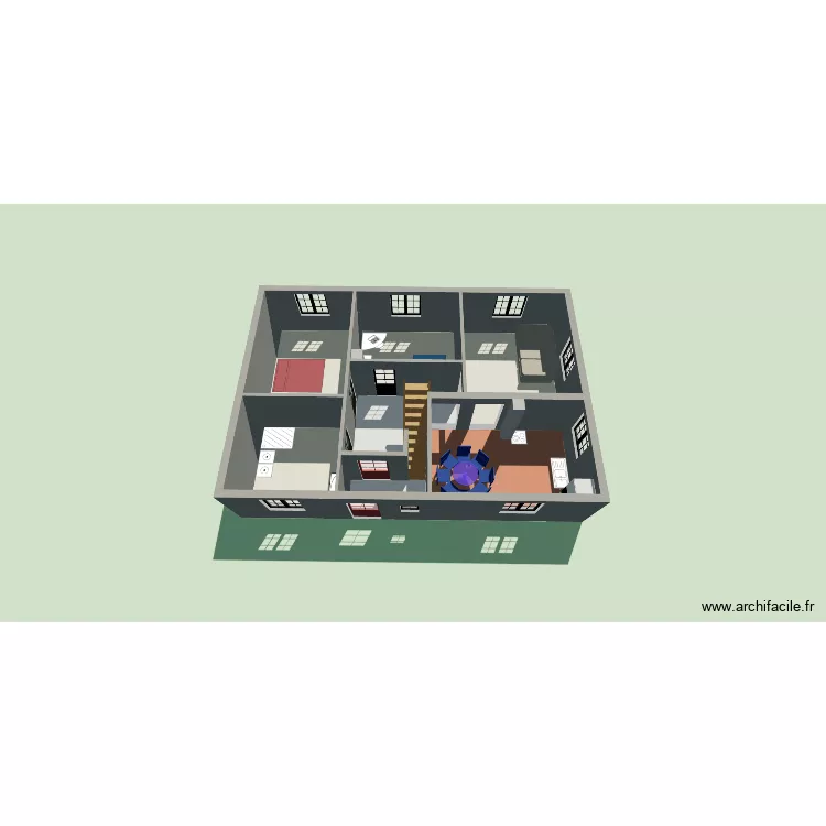 oberhoffen rdc. Plan de 6  et 86 m²