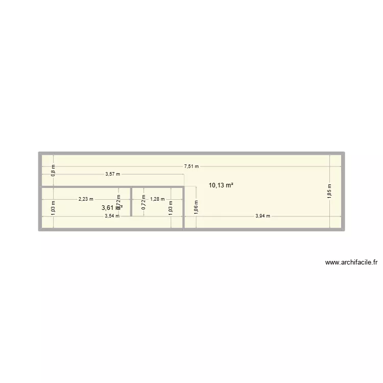 seddour. Plan de 2  et 14 m²