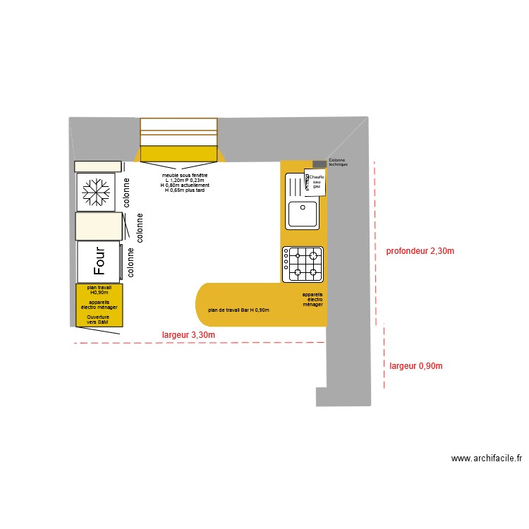 aménagement cuisine annoville. Plan de 0 pièce et 0 m2