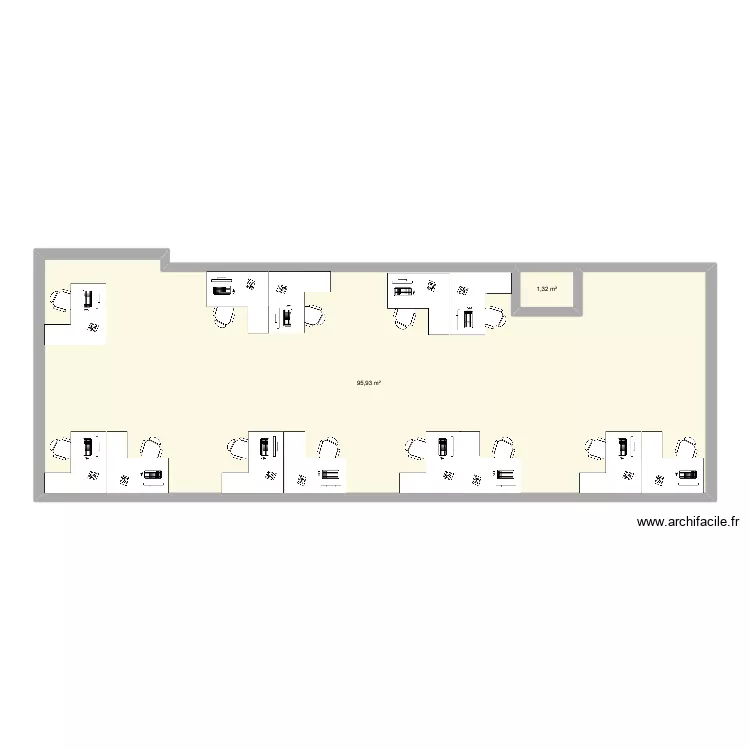 AIRCALIN TTA A&eacute;roport 2. Plan de 2  et 97 m²