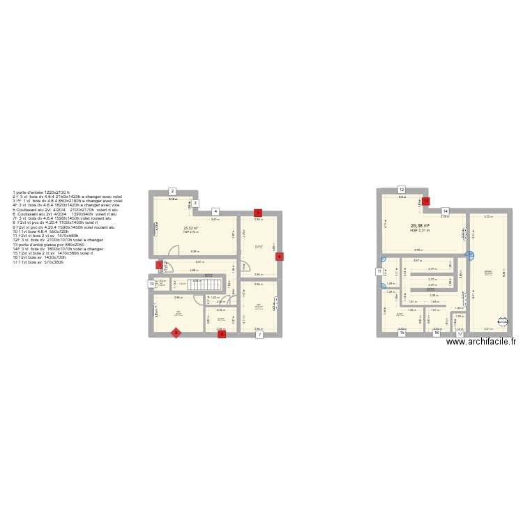 laffont. Plan de 12 pièces et 177 m2