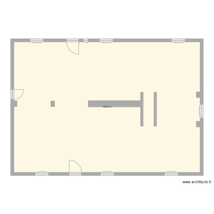 MAISON. Plan de 1 pièce et 160 m2