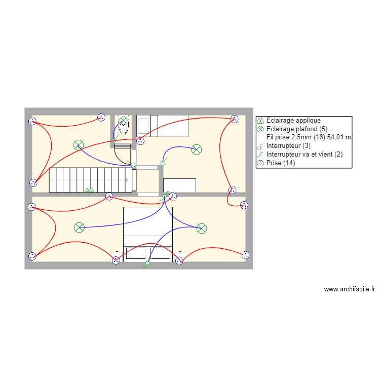 R+1 MORA SYLVAIN. Plan de 3 pièces et 39 m2