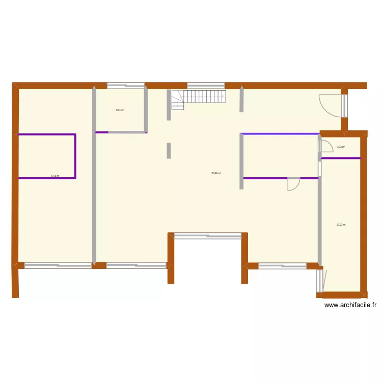 Viana 1. Plan de 5  et 252 m²