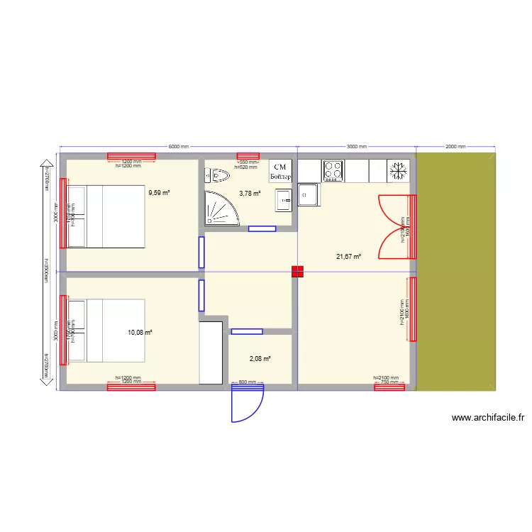 Barn 54 v 2. Plan de 