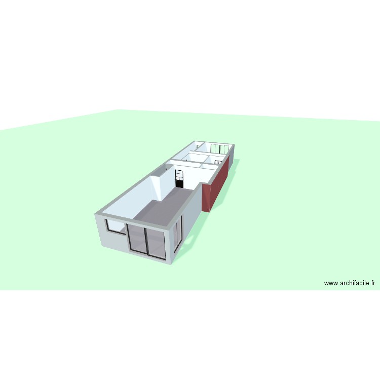 rez. Plan de 8 pièces et 94 m2