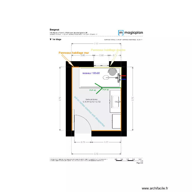Plan Projet  M. Bergerat. Plan de 