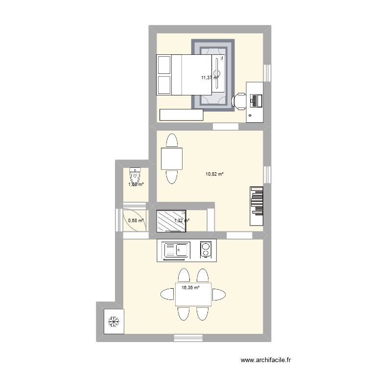 appart. Plan de 0 pièce et 0 m2