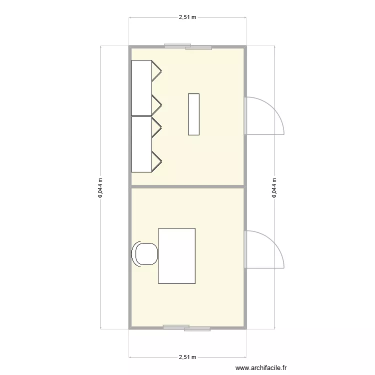 EIFFAGE ENERGIE CHANTIER AMPLEPUIS. Plan de 2  et 14 m²