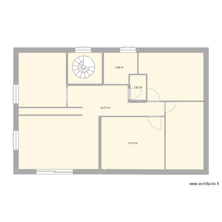 maison st ismier. Plan de 4 pièces et 82 m2