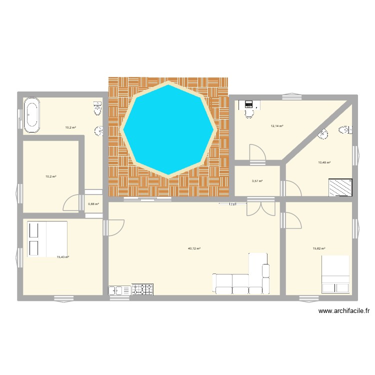 M.DELOUMEAU. Plan de 0 pièce et 0 m2