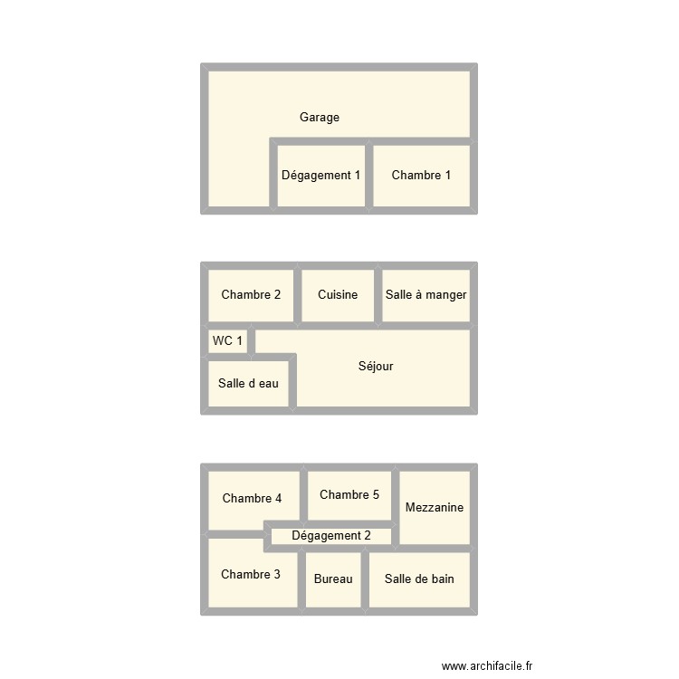 2503 JAFFREDOU. Plan de 16 pièces et 22 m2