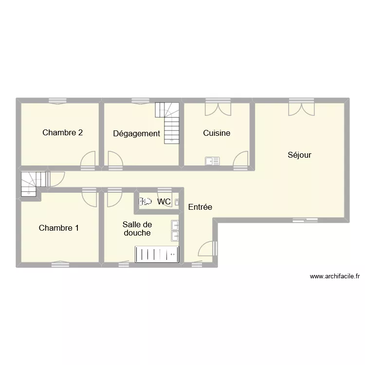 bourdon rdc. Plan de 8 Pièces et 126 m²