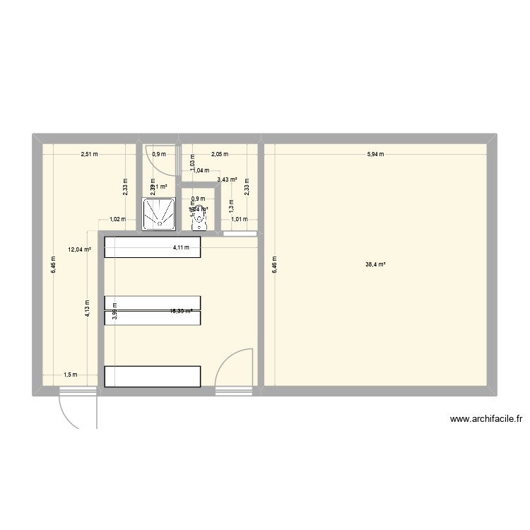 Locaux techniques. Plan de 0 pièce et 0 m2