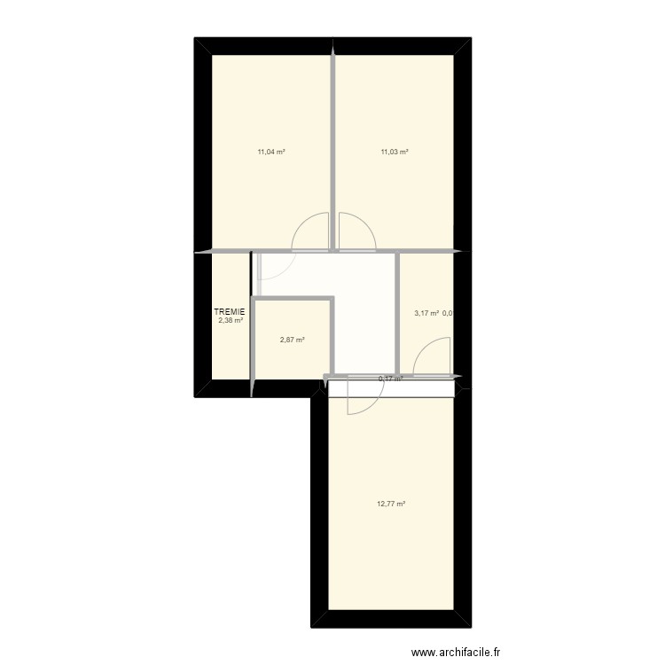 SEE VAUJOURS . Plan de 11 pièces et 93 m2