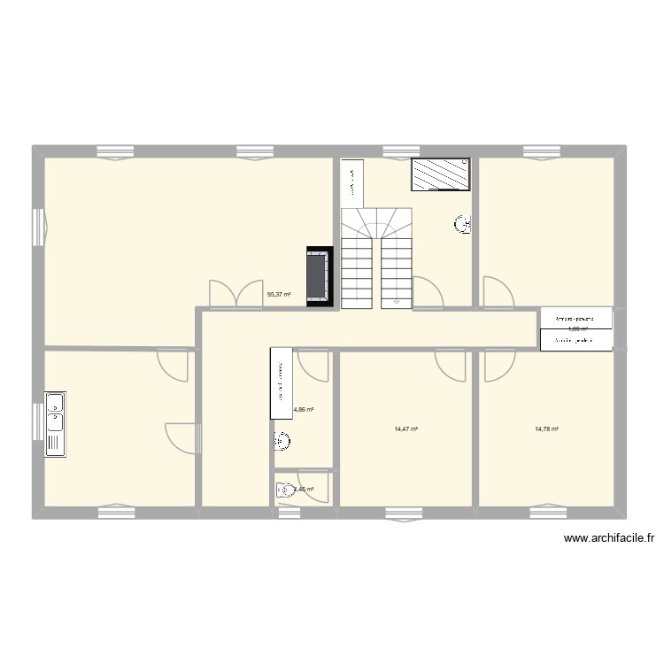 Rez de Chauss&eacute;e. Plan de 0 pièce et 0 m2