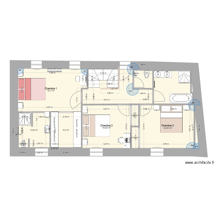 Maison Pauline sept 2024 V21 ter. Plan de 10 pièces et 61 m2