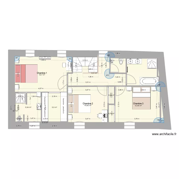 Maison Pauline sept 2024 V21 ter. Plan de 10 pièces et 61 m² Maison Pauline sept 2024 V21 ter. Plan de 10 pièces et 61 m²