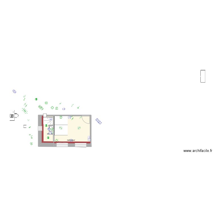 ch amand elec. Plan de 4 pièces et 13 m2
