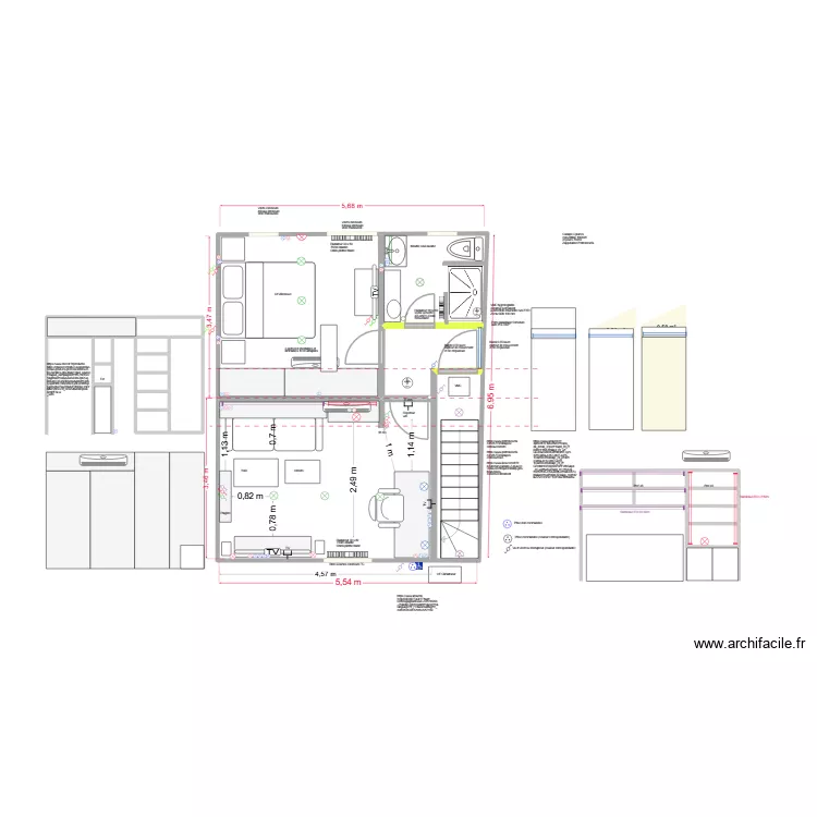 test+COURT DEF Remise. Plan de 24 Pièces et 47 m²