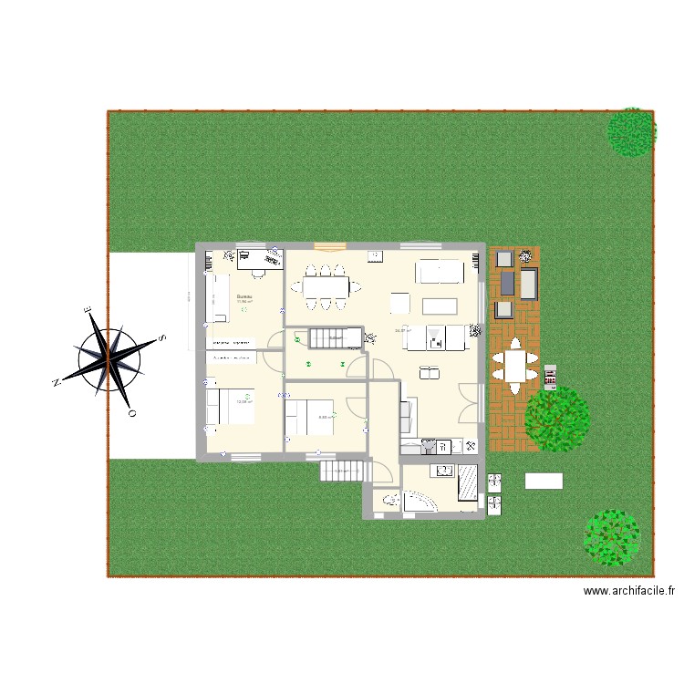 Maison Saint Martin aménagement 1. Plan de 42 pièces et 426 m2