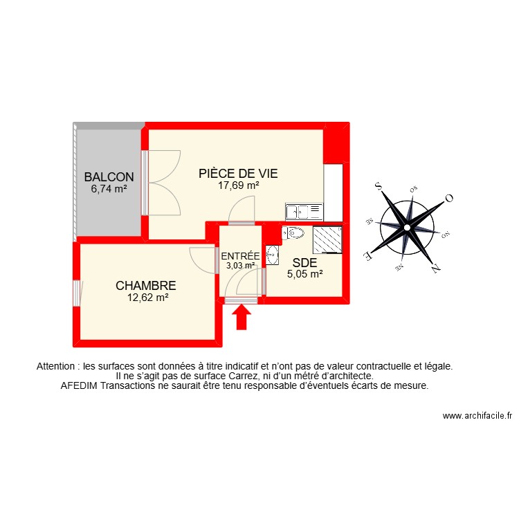 BI 11269. Plan de 9 pièces et 58 m2