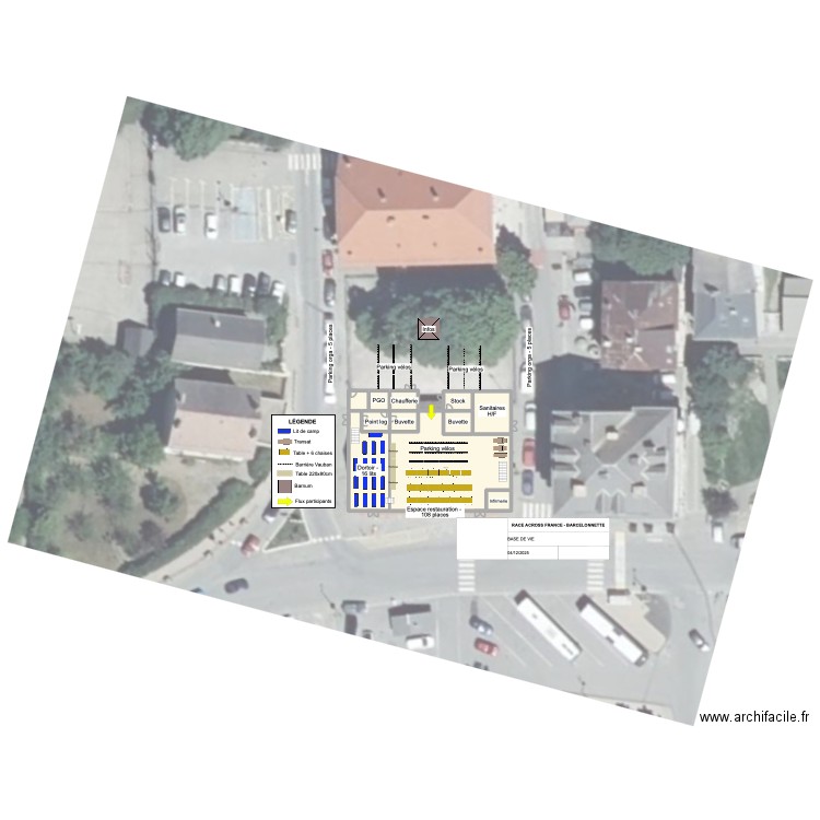 RAF26 - BARCELONNETTE. Plan de 25 pièces et 691 m2