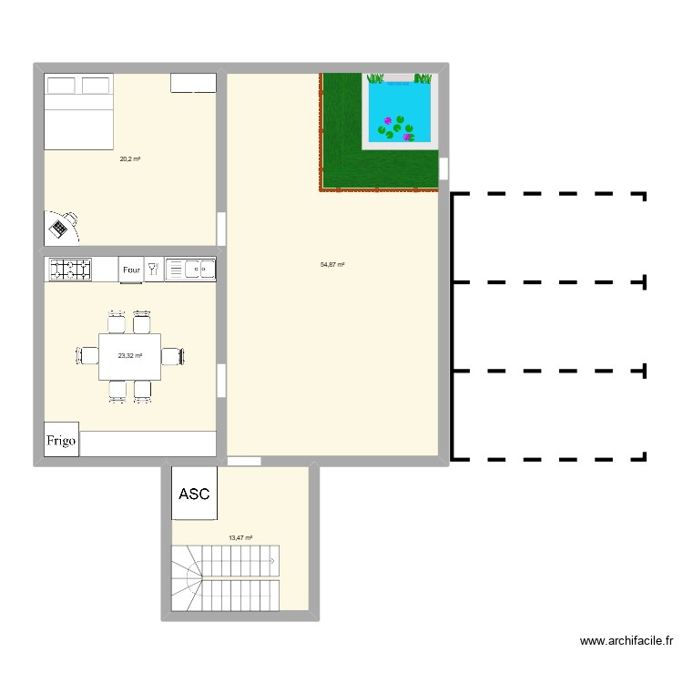 le rie de chausser. Plan de 0 pièce et 0 m2