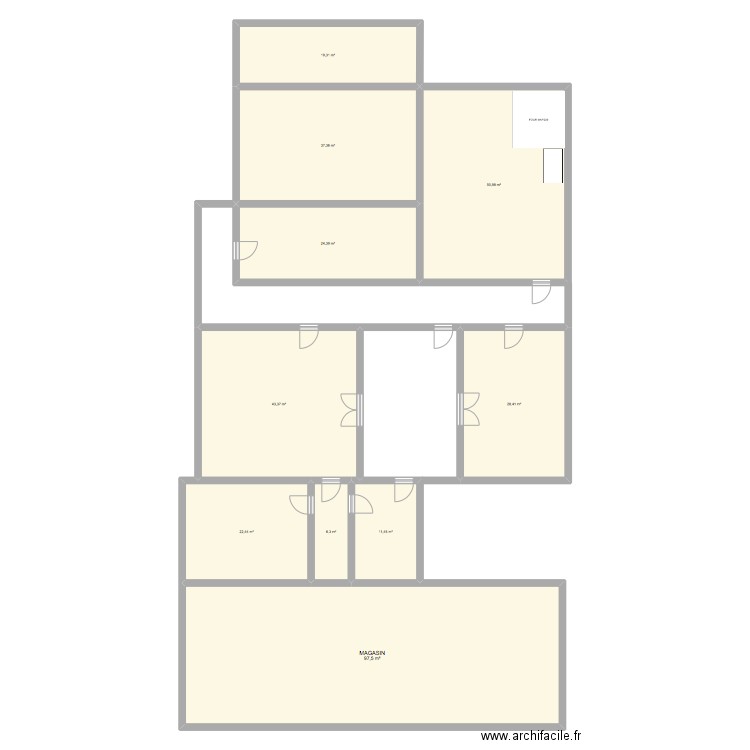 PROJET CHEZ MIMI. Plan de 10 pièces et 342 m2