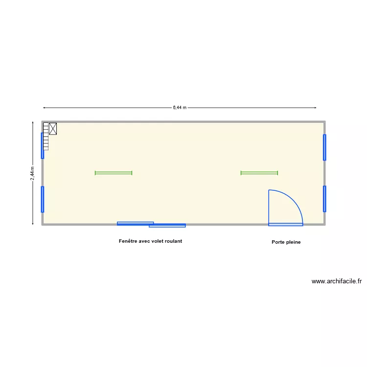 V511. Plan de 1  et 16 m²