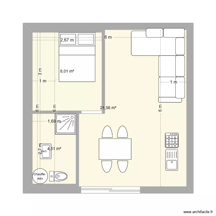 studio donzere 4. Plan de 