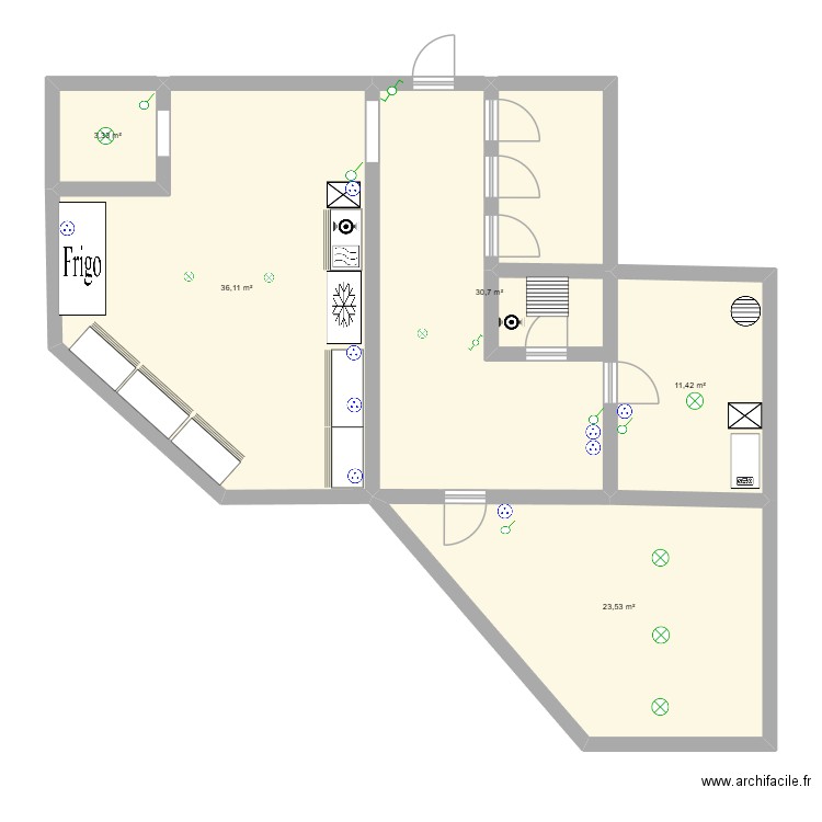 annexe. Plan de 5 pièces et 105 m2