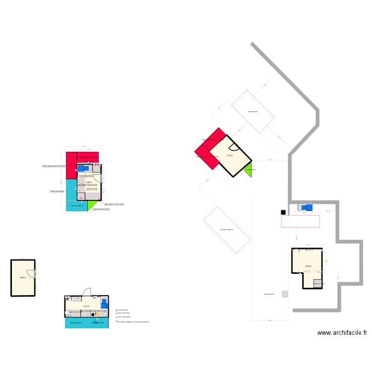 Poce2. Plan de 5 pièces et 37 m2
