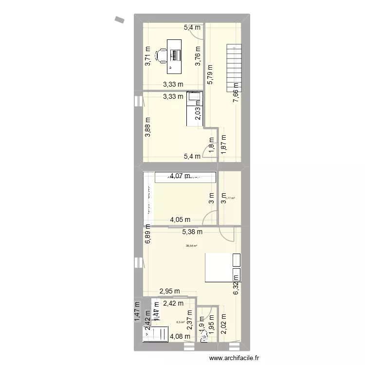 étage monblanc. Plan de 4 et 89 m² étage monblanc. Plan de 4 et 89 m²