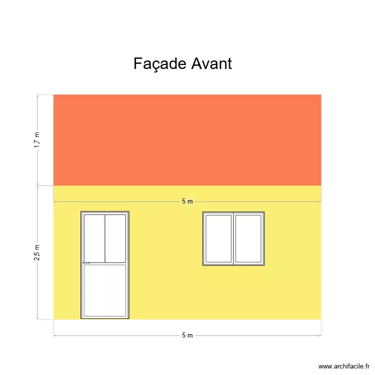 Façade Avant. Plan de Façade Avant. Plan de