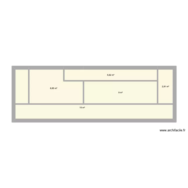 Mi étage. Plan de 5 et 41 m² Mi étage. Plan de 5 et 41 m²