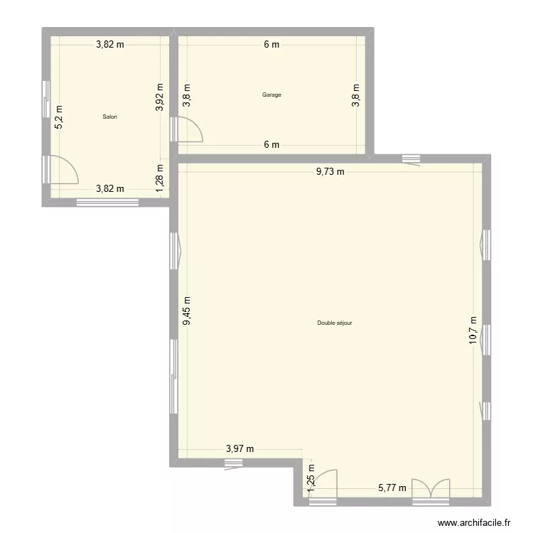 maison 1. Plan de 3 Pièces et 142 m²