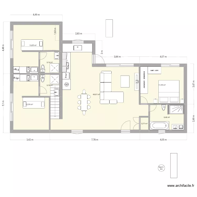 Maison rdc 2. Plan de 