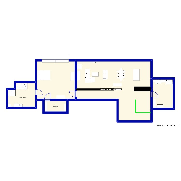 etage 2. Plan de 5 pièces et 123 m2