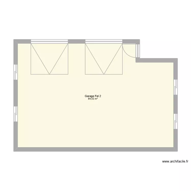 Garage Felgab 3. Plan de 1 Pièce et 65 m² Garage Felgab 3. Plan de 1 Pièce et 65 m²